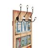 Perchero De Pared Live Life Con 6 Ganchos 120x40 Cm Vidaxl