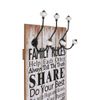 Perchero De Pared Family Rules Con 6 Ganchos 120x40 Cm Vidaxl