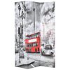 Biombo Divisor Plegable 120x170 Cm Bus Londres Blanco Y Negro Vidaxl