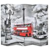 Biombo Divisor Plegable 228x170 Cm Bus Londres Blanco Y Negro Vidaxl