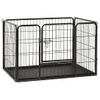 Corral Para Perros Cachorros Acero 91,5x59x61 Cm Vidaxl