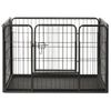 Corral Para Perros Cachorros Acero 91,5x59x61 Cm Vidaxl