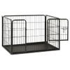 Corral Para Perros Cachorros Acero 91,5x59x61 Cm Vidaxl