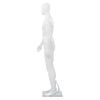 Maniquí De Hombre Completo Base Vidrio Blanco Brillante 185 Cm Vidaxl