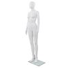 Maniquí De Mujer Completo Base De Vidrio Blanco Brillante 175cm Vidaxl