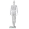 Maniquí De Mujer Completo Base De Vidrio Blanco Brillante 175cm Vidaxl