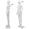 Maniquí De Mujer Completo Base De Vidrio Blanco Brillante 175cm Vidaxl