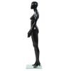 Maniquí De Mujer Completo Base De Vidrio Negro Brillante 175 Cm Vidaxl