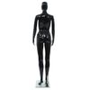 Maniquí De Mujer Completo Base De Vidrio Negro Brillante 175 Cm Vidaxl