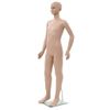 Maniquí De Cuerpo Entero De Niño Con Base Vidrio Beige 140 Cm Vidaxl