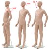 Maniquí De Cuerpo Entero De Niño Con Base Vidrio Beige 140 Cm Vidaxl