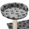 Rascador Para Gatos Con Poste De Sisal 95 Cm Huellas Gris Vidaxl