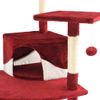 Rascador Para Gatos Con Poste De Sisal Rojo Y Blanco 203 Cm Vidaxl