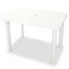 Set De Mesa Y Sillas Bistró De Jardín 3 Piezas Plástico Blanco Vidaxl