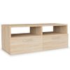 Mueble De Tv 2 Piezas Madera De Ingeniería Roble 95x35x36 Cm Vidaxl