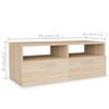 Mueble De Tv 2 Piezas Madera De Ingeniería Roble 95x35x36 Cm Vidaxl