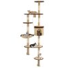 Rascador De Gato De Pared Postes De Sisal 194 Cm Beige Y Marrón Vidaxl