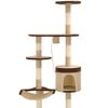 Rascador De Gato De Pared Postes De Sisal 194 Cm Beige Y Marrón Vidaxl