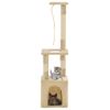 Rascador Para Gatos Con Poste Rascador De Sisal 109 Cm Beige Vidaxl