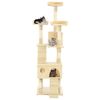 Rascador Para Gatos Poste Rascador De Sisal 170 Cm Beige Vidaxl