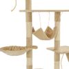 Rascador Para Gatos Poste Rascador De Sisal 230-250 Cm Beige Vidaxl