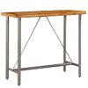 Mesa De Bar De Madera Maciza De Teca Reciclada 120x58x106 Cm Vidaxl