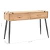 Mesa Consola De Madera De Abeto Maciza 115x40,5x76 Cm Vidaxl