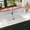 Lavabo De Granito Blanco 600x450x120 Mm Vidaxl