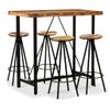 Set De Muebles De Bar 5 Piezas Madera Maciza Reciclada Vidaxl