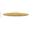 Superficie De Mesa Redonda Madera Maciza De Roble 23 Mm 600 Mm Vidaxl