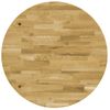 Superficie De Mesa Redonda Madera Maciza De Roble 44 Mm 400 Mm Vidaxl