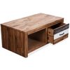 Mesa De Centro De Madera Maciza De Acacia 90x50x37,5 Cm Vidaxl