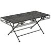 Mesa De Centro Plegable Estilo Vintage Metal 100x50x45 Cm Negro Vidaxl