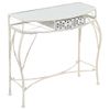 Mesa Auxiliar Estilo Francés Metal 82x39x76 Cm Blanca Vidaxl