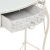 Mesa Auxiliar Estilo Francés Metal 82x39x76 Cm Blanca Vidaxl