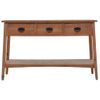 Mesa Consola De Madera De Abeto Maciza Marrón 126x40x77,5 Cm Vidaxl