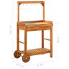 Carrito De Cocina Exterior Madera Maciza Acacia 92x43,5x141,5cm Vidaxl