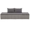 Cama De Jardín 195x60 Cm Ratán Sintético Gris Vidaxl