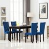 Sillas De Comedor 4 Unidades Terciopelo Azul Oscuro Vidaxl