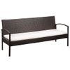 Set Muebles De Jardâ¨âªn 5 Piezas Y Cojines Ratâ¨â¢n Sintâ¨â¦tico Marrâ¨â®n