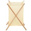 Cesto De Ropa Sucia Madera De Cedro Y Tela Beige 42x41x64 Cm Vidaxl