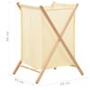 Cesto De Ropa Sucia Madera De Cedro Y Tela Beige 42x41x64 Cm Vidaxl