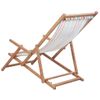 Silla De Playa Plegable De Tela Y Estructura Madera Multicolor Vidaxl