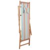 Silla De Playa Plegable De Tela Y Estructura Madera Multicolor Vidaxl