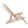 Silla De Playa Plegable De Tela Y Estructura Madera Multicolor Vidaxl