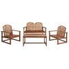 Set De Muebles De Jardín 4 Piezas Madera Maciza De Acacia Vidaxl