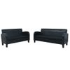 Conjunto De Sofás 2 Piezas Cuero Sintético Negro 139 X 70 X 76 Cm Vidaxl