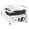 Grill Parrilla Estriada De Acero Inoxidable 1800 W 31x30,5x20cm Vidaxl