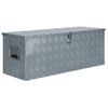 Caja De Aluminio 110,5x38,5x40 Cm Plateada Vidaxl
