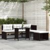 Set De Muebles De Jardín 4 Piezas Ratán Sintético Marrón Vidaxl